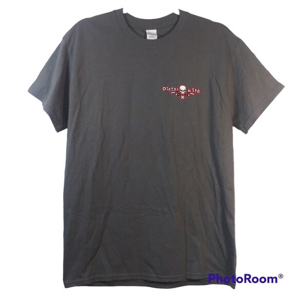 Diesel Life Men’s Gray Turbo Gas Mask Short Sleeve Tee - Picture 2 of 6